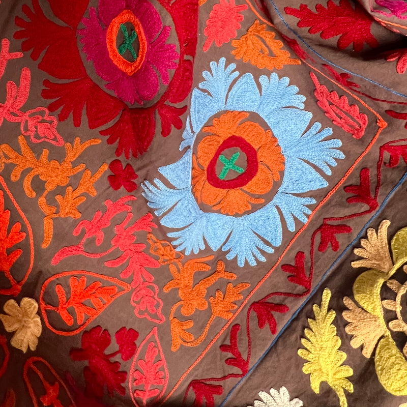 Suzani Cloth Cocoa & Multicoloured