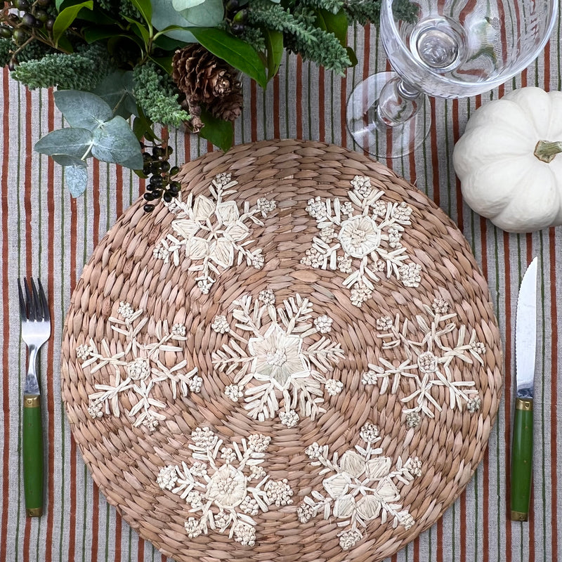 ’The Raffia Placemat’ - Snowflakes