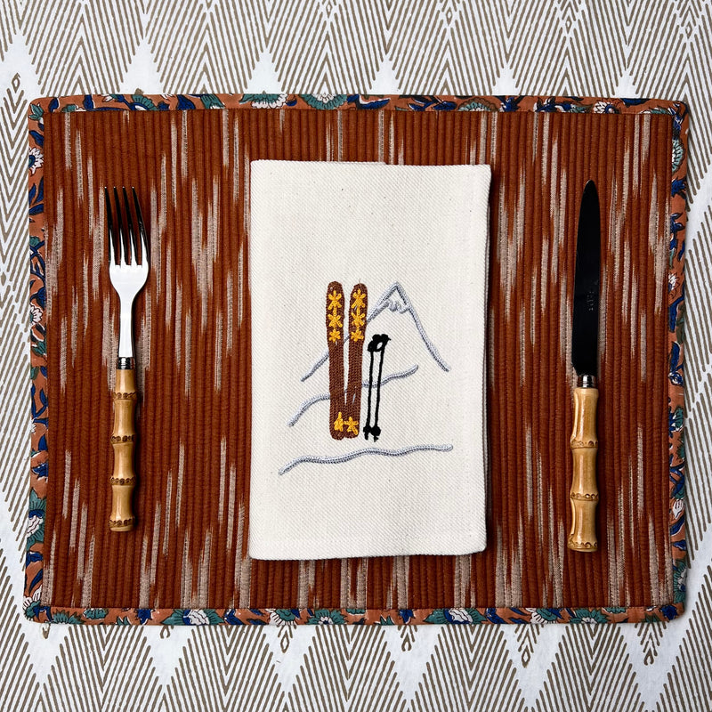 ’The Summit’ - Ski Napkin (Brown)