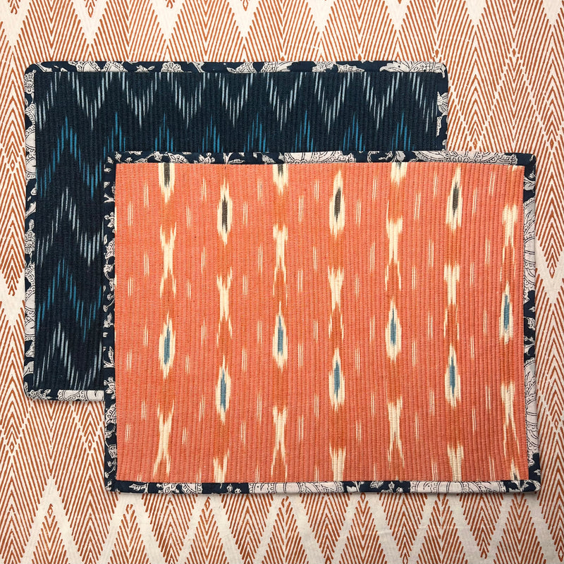 Curated Table Set: Navy & Coral