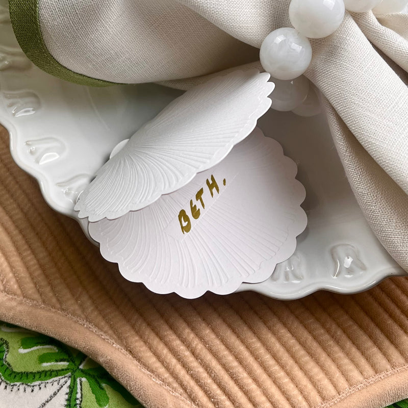 Luxury Place Cards - Scallop Shell