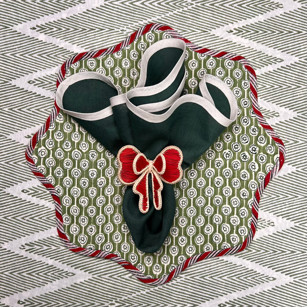 ‘The Breakfast’ Placemat - Scallop - Block Print