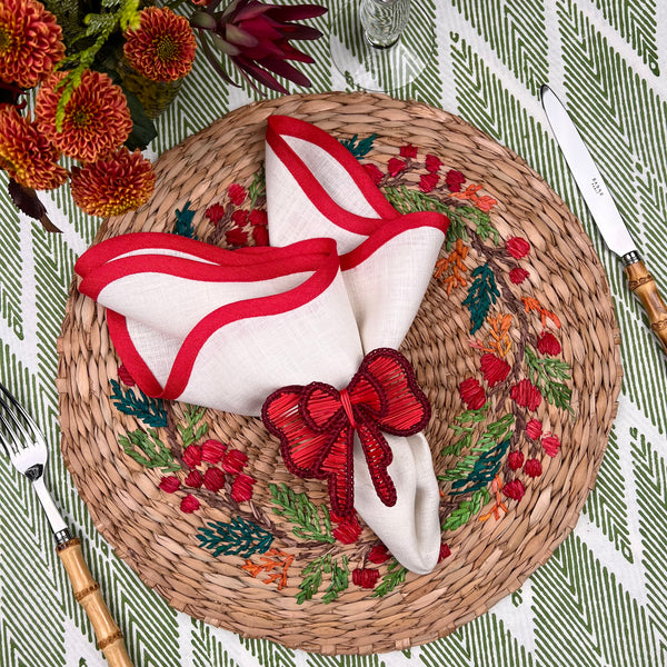 ‘The Raffia Placemat’ - Christmas Wreath