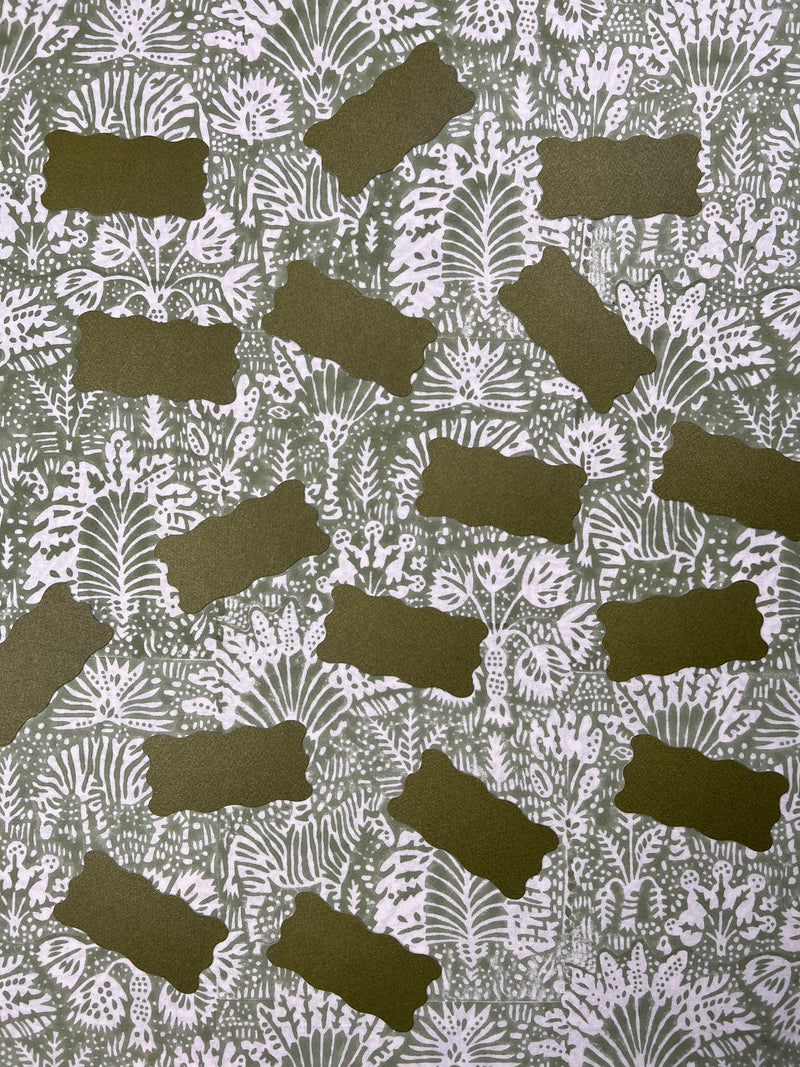 Luxury Place Cards - Scallop (Green)