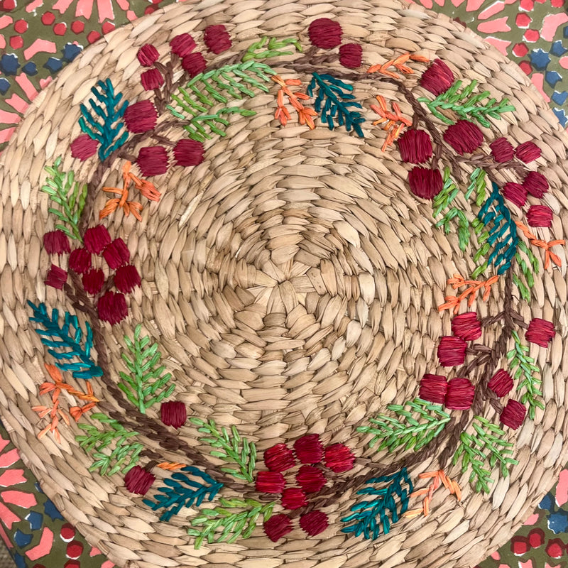 ‘The Raffia Placemat’ - Christmas Wreath