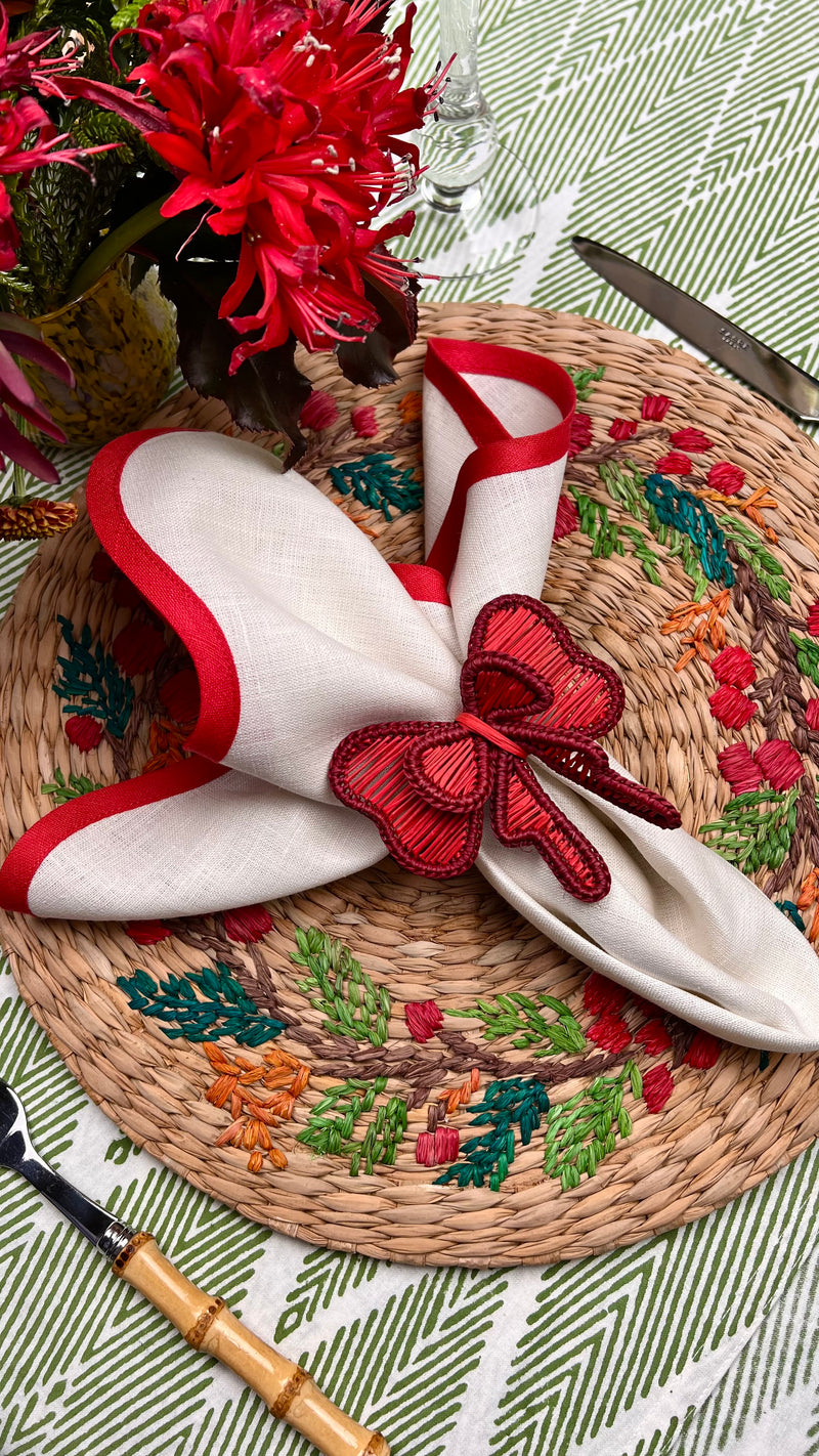 Gift Set: 4 x Christmas Wreath Set Placemats