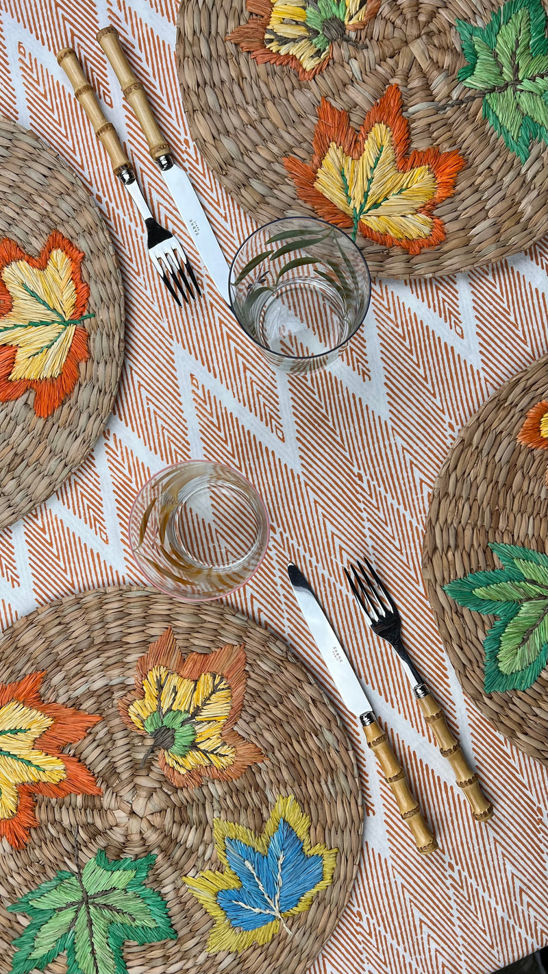 ’The Raffia Placemat’ - Autumn Leaves