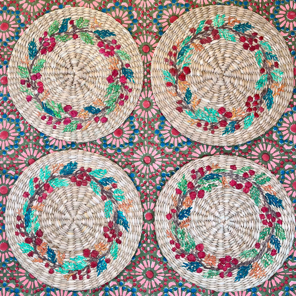 Gift Set: 4 x Christmas Wreath Set Placemats