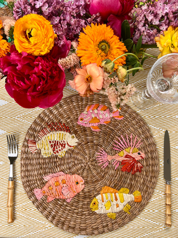 ’The Summer Placemat’ - Pink Fish