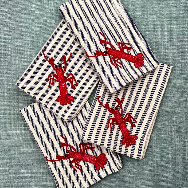 Gift Set: 4 lobster napkins