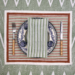 ’THE SWEDISH STRIPE’ Placemats (white base) - 100% Linen