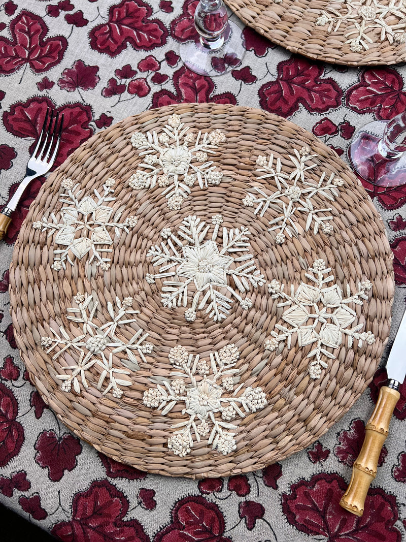 ’The Raffia Placemat’ - Snowflakes