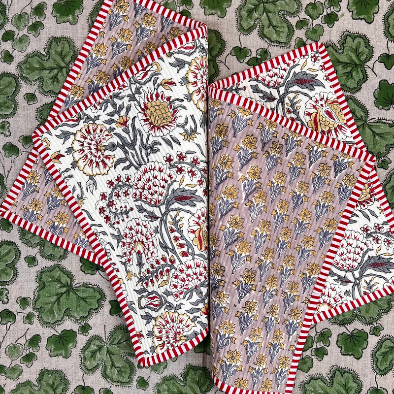 Gift Set: Ivory, Red & Grey & Squiggle Napkins