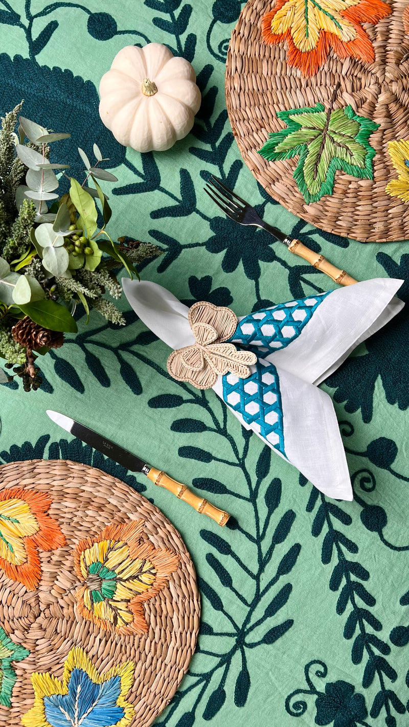 Suzani Cloth Mint & Teal