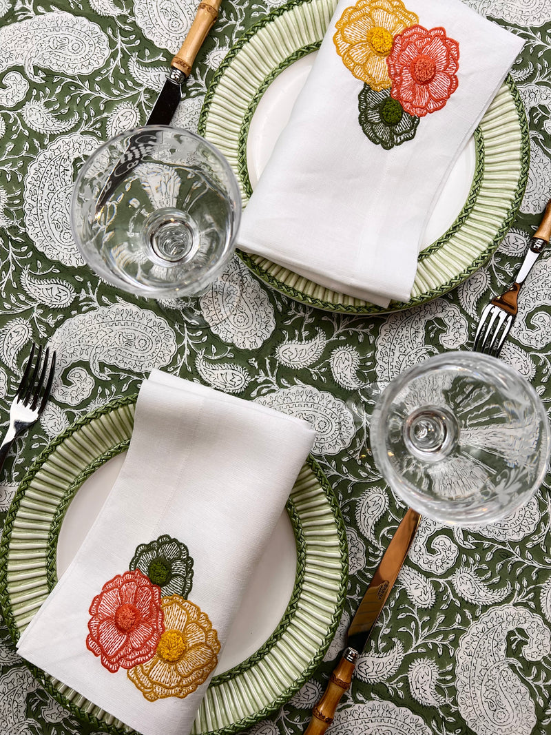 The Paisley Bandana Tablecloth (Sage)