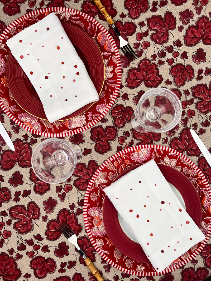 ‘The Breakfast’ Placemat - Round - Block Print