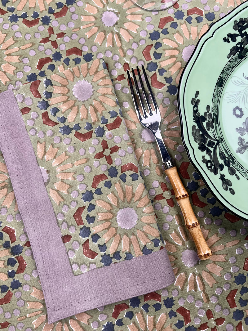 ‘The Kaleidoscope’ Napkin Set - Sage, Rust, Blue, Taupe