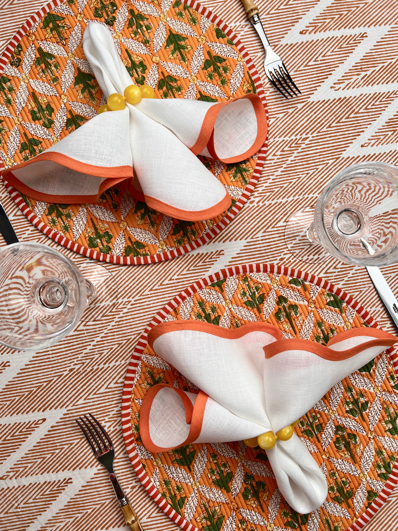 ‘The ZigZag’ Tablecloth - Orange