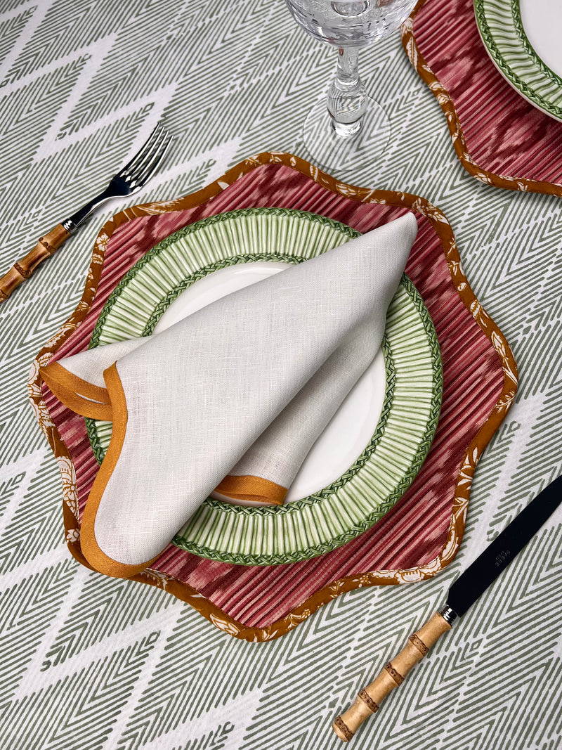 THE BREAKFAST IKAT SCALLOP PLACEMAT