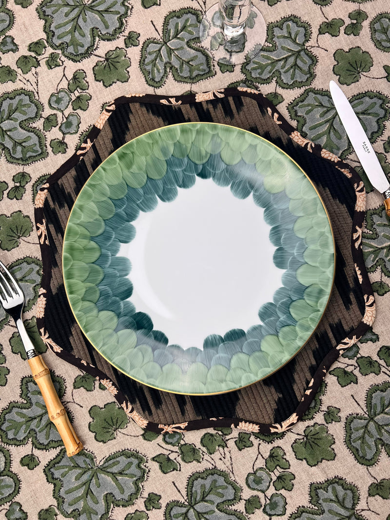 THE BREAKFAST IKAT SCALLOP PLACEMAT