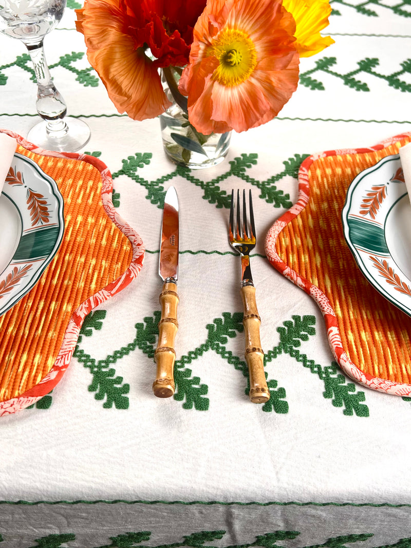 THE BREAKFAST IKAT SCALLOP PLACEMAT