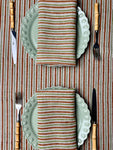 ’The Swedish Stripe’ Tablecloth - Falu Red & Dala Green - 100% Linen