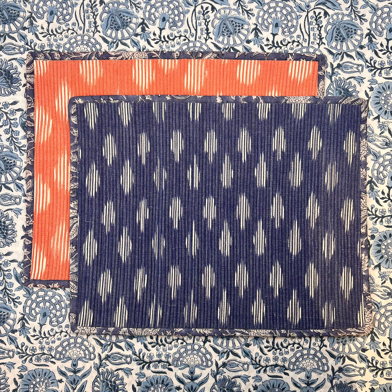 Gift Guide: Set of Four Ikat Placemats (Blue)