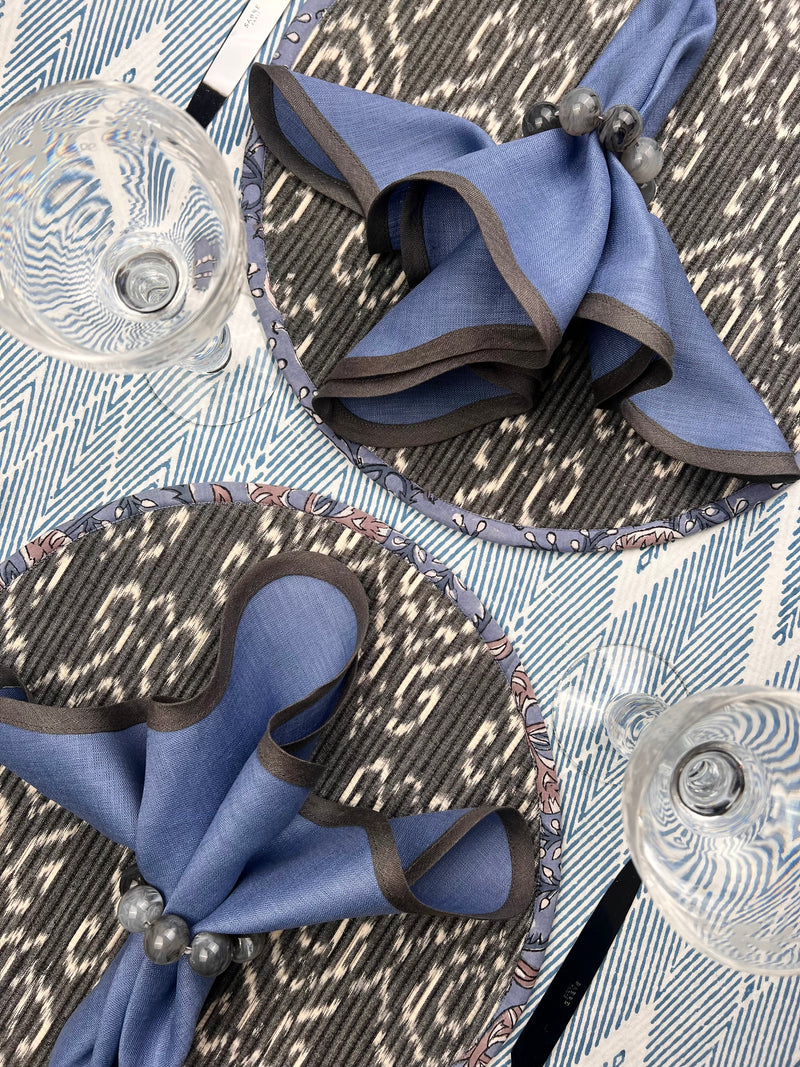 Curated Table Set: Blue & Grey