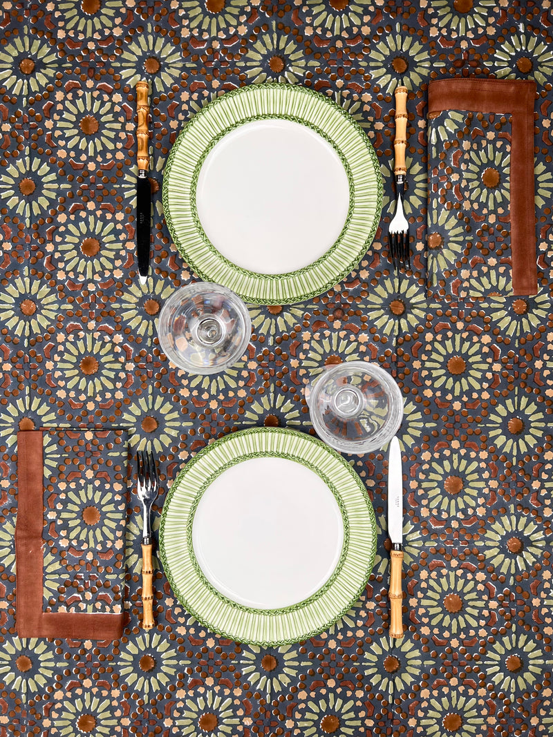 ‘The Kaleidoscope’ Napkin Set - Aubergine, Rust & Sage