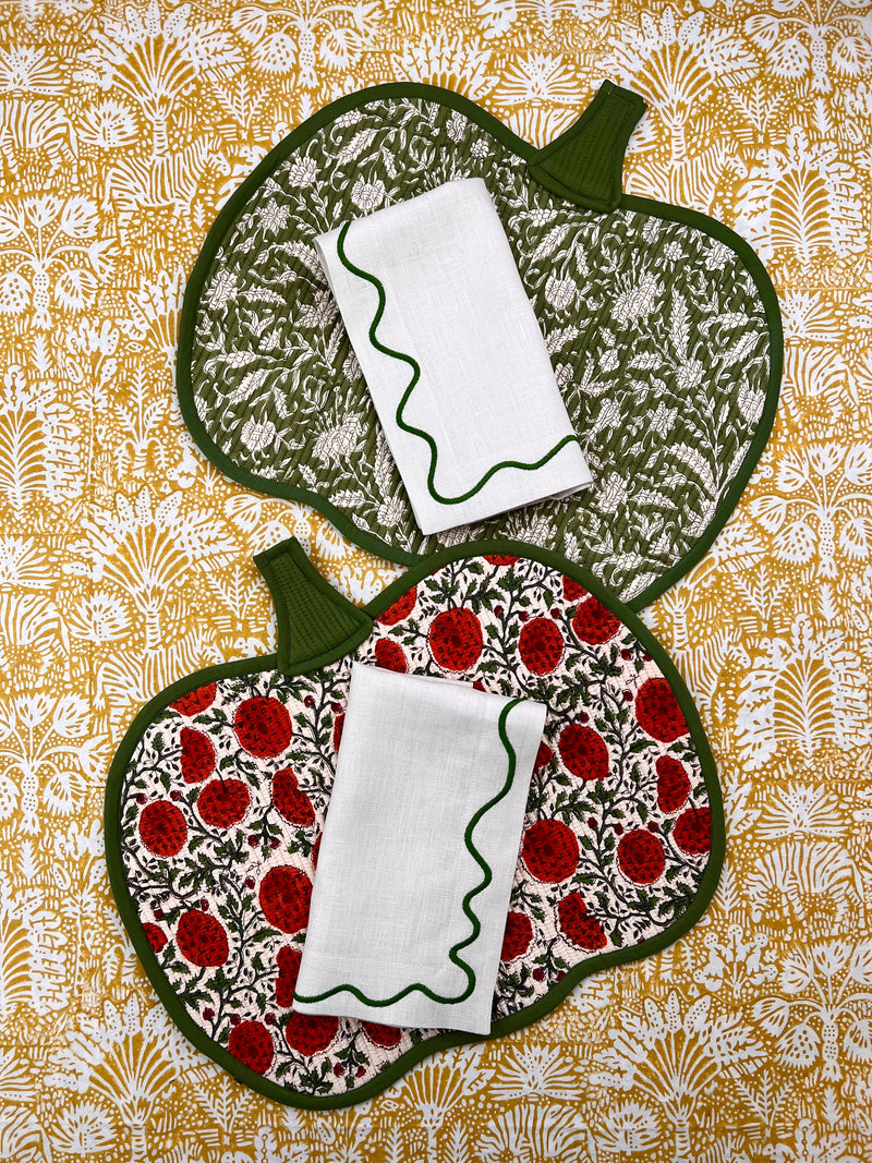 The Pumpkin Placemat - Orange & Sage