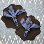 Curated Table Set: Grey Velvet & Blue