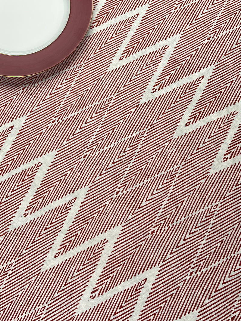 The ZigZag Tablecloth Red Brick