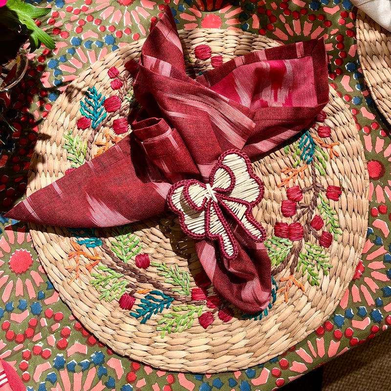 ‘The Raffia Placemat’ - Christmas Wreath