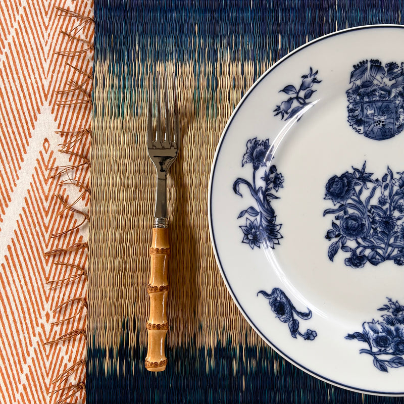 The Rush Placemat - Blue Ikat