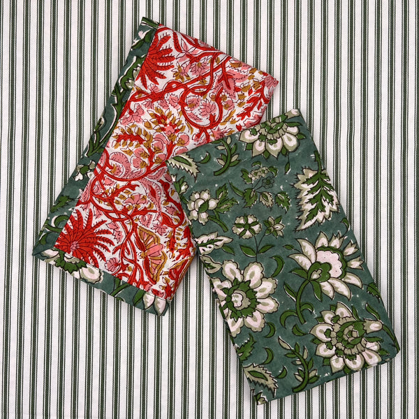 Reversible Napkin (Set of Four) Rusts & Greens