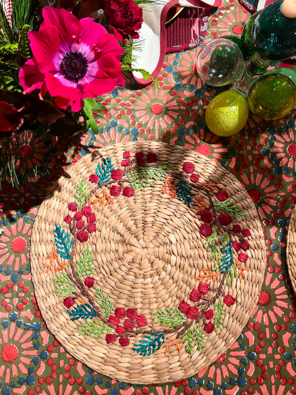 ‘The Raffia Placemat’ - Christmas Wreath