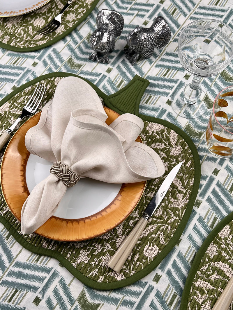 The Pumpkin Placemat - Orange & Sage