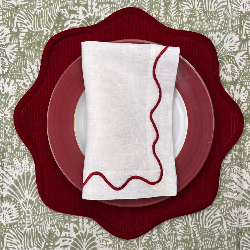 Velvet Scalloped Placemats