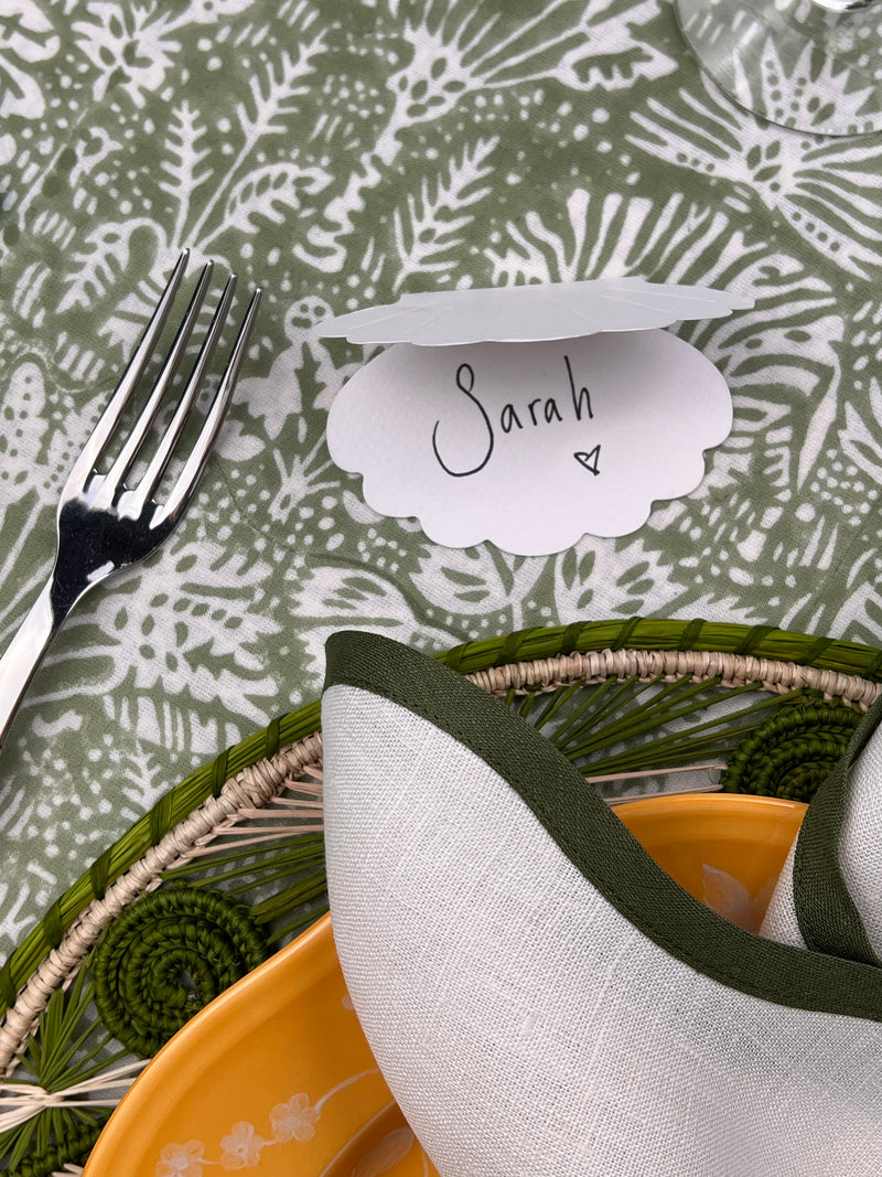 Luxury Place Cards - Scallop Clam