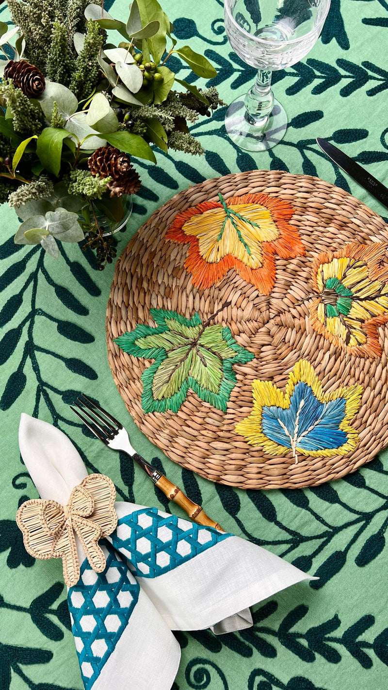 ’The Raffia Placemat’ - Autumn Leaves
