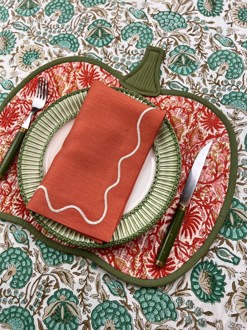 The Pumpkin Placemat - Rusts & Greens