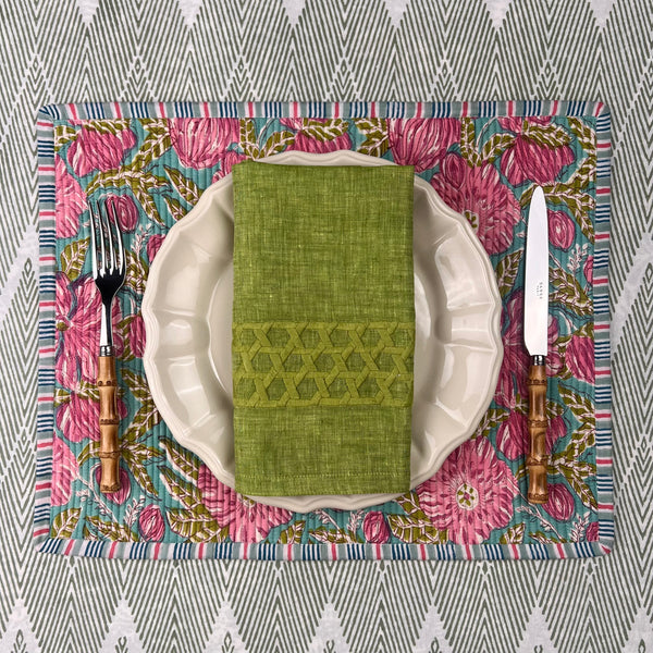 Gift Set: Pink & Lime Green Set for 4.