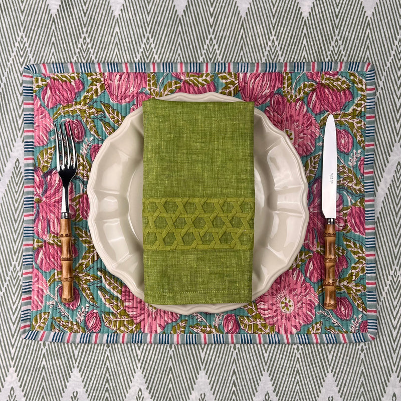 Gift Set: Pink & Lime Green Set for 4.