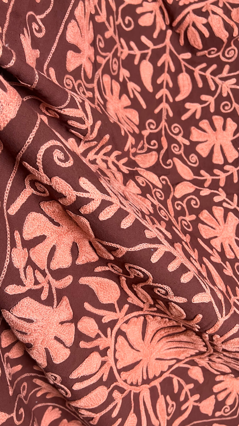 Suzani Cloth Aubergine & Dusty Rose