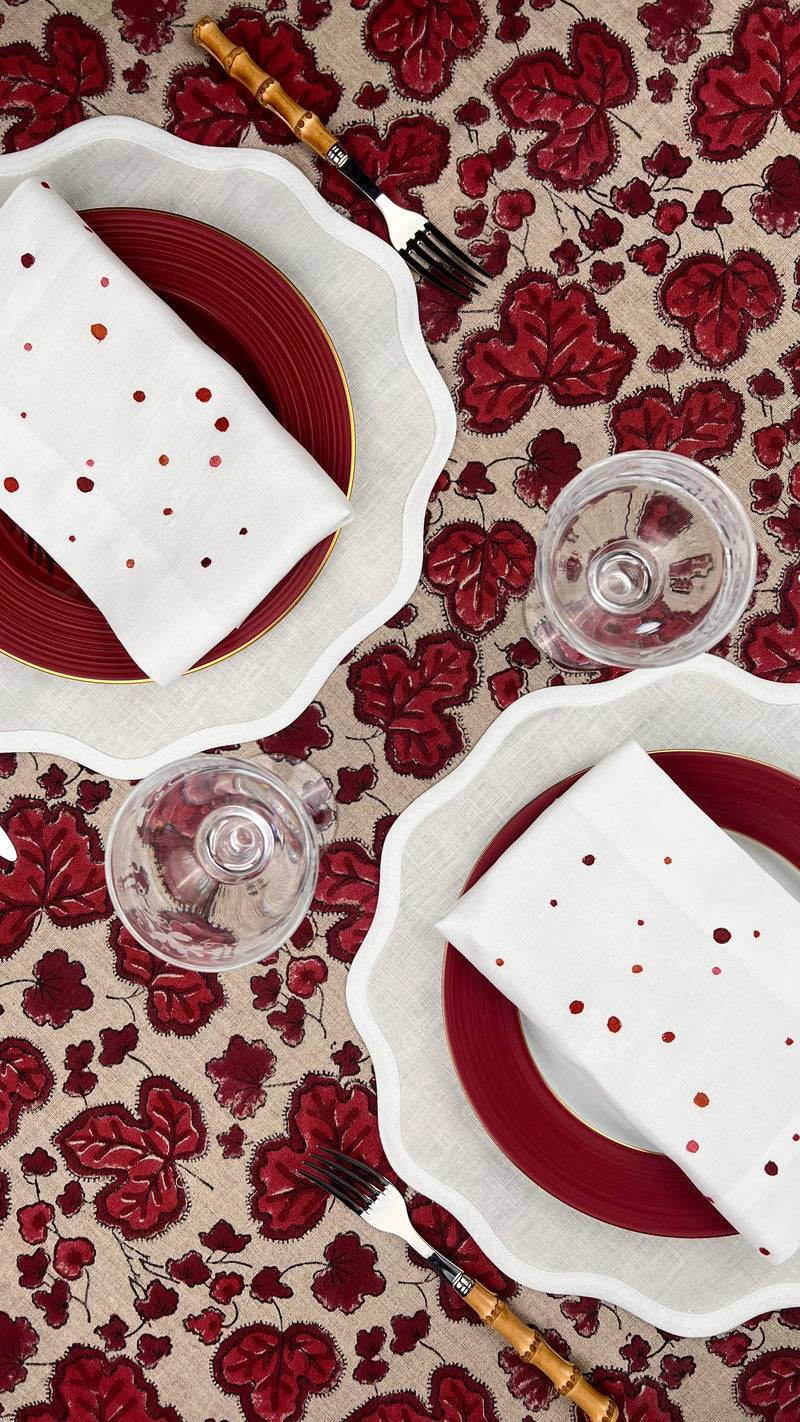 The Confetti Embroidered Napkin (Hand Embroidered)