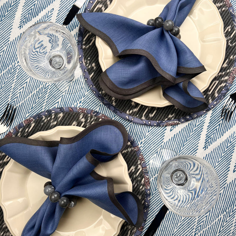 Curated Table Set: Blue & Grey