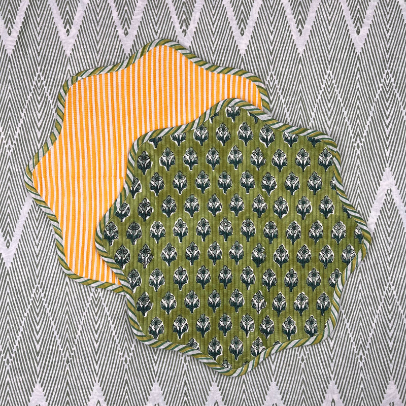 ‘The Breakfast’ Placemat - Scallop - Block Print