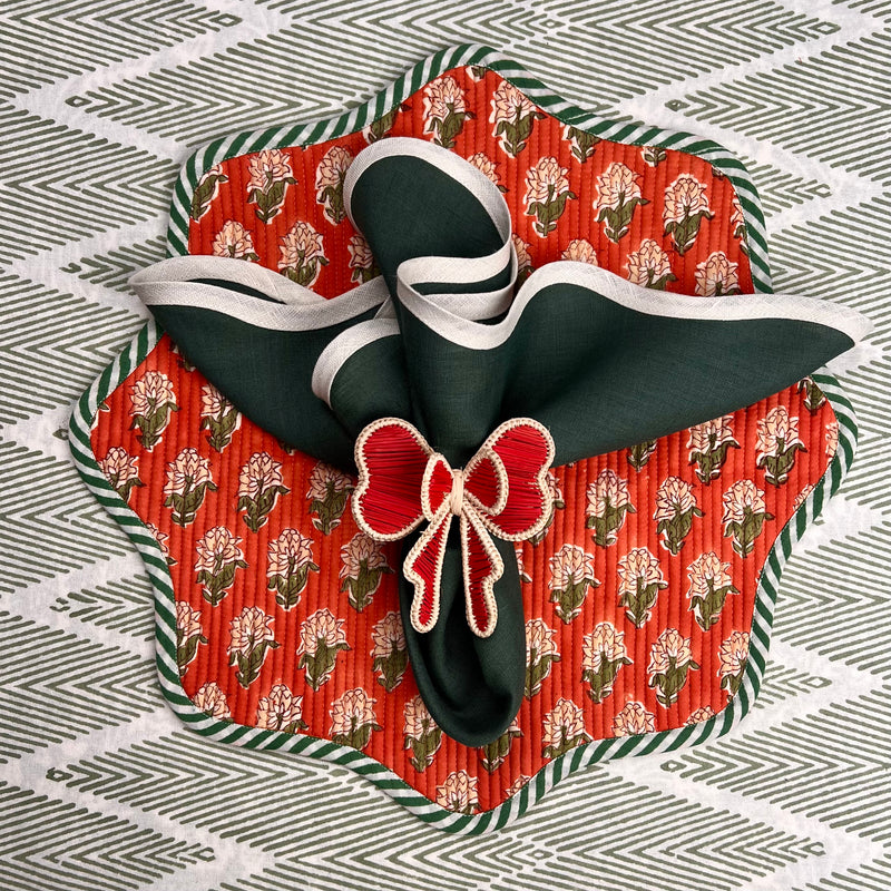 ‘The Breakfast’ Placemat - Scallop - Block Print