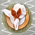 Ikat Easter Bunny Ears Napkinrings - Orange