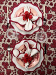 ’The Figue Leaf Tablecloth - Red & Burgundy